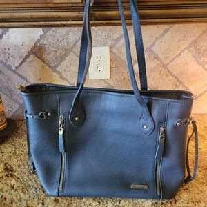 New Montana West Conceal Carry Black Leather Tote Bag